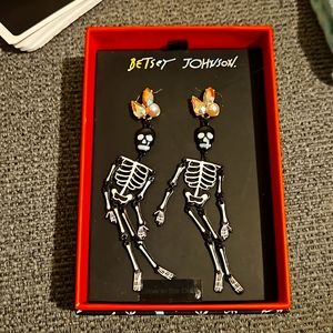Betsey Johnson Skeleton Earrings